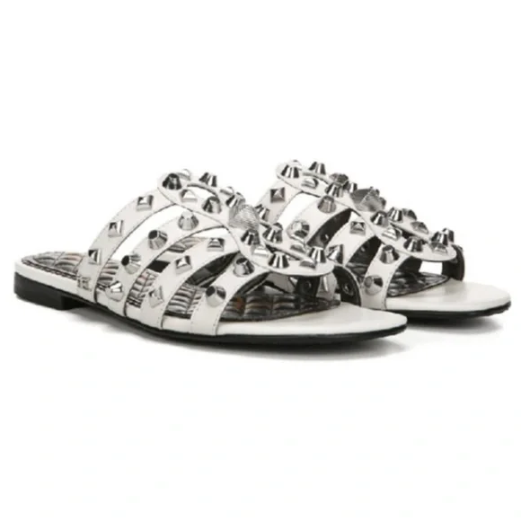 Sam Edelman Shoes Sam Edelman White Beatris Studded Slide